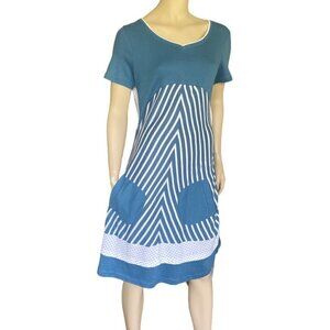 Zo & Co. Short Sleeve Cotton Knee Length Dress Sz M NWT​​​​​​​​